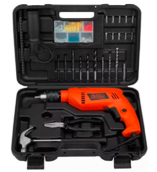 TALADRO-B&D-HD555K88-B3 PERC 1/2" + 88 ACCESORIOS (73 Puntos)